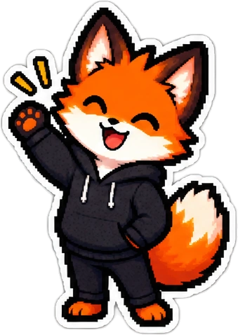 INQ Fox mascot waving hello